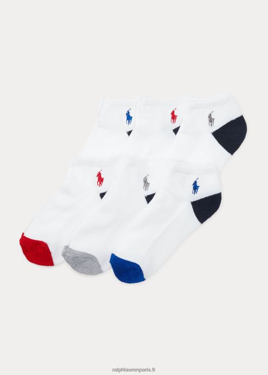 Lot de 6 paires de chaussettes de sport 46T60T6324 enfants Ralph Lauren blanc