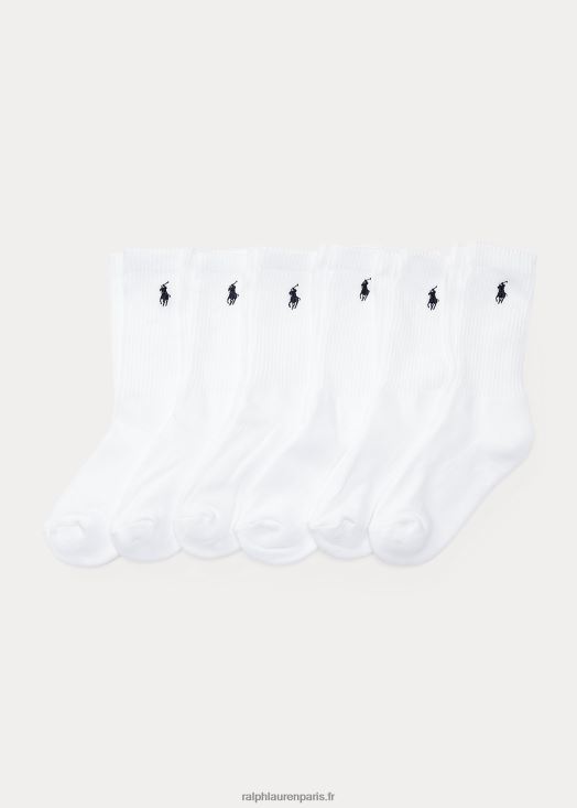 lot de 6 paires de chaussettes mi-mollet classiques 46T60T6331 enfants Ralph Lauren