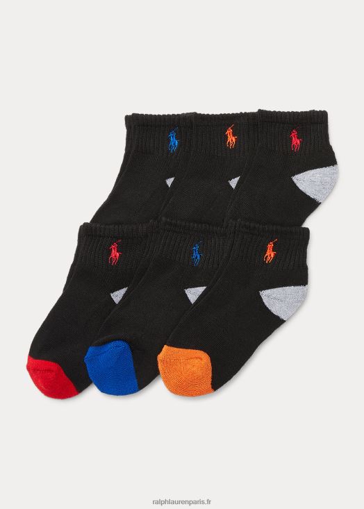 lot de 6 paires de socquettes 46T60T5959 enfants Ralph Lauren noir