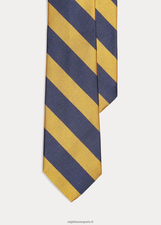 cravate en reps de soie à rayures 46T60T6078 enfants Ralph Lauren marine/or