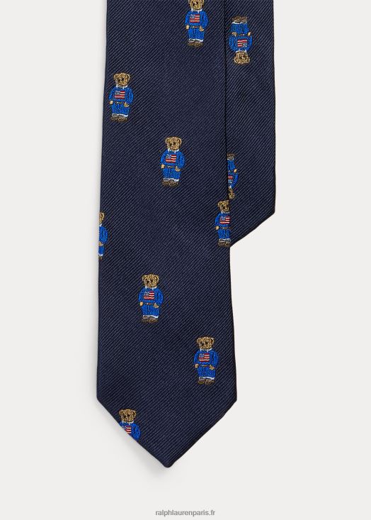 cravate en sergé de soie polo bear 46T60T6260 enfants Ralph Lauren marine
