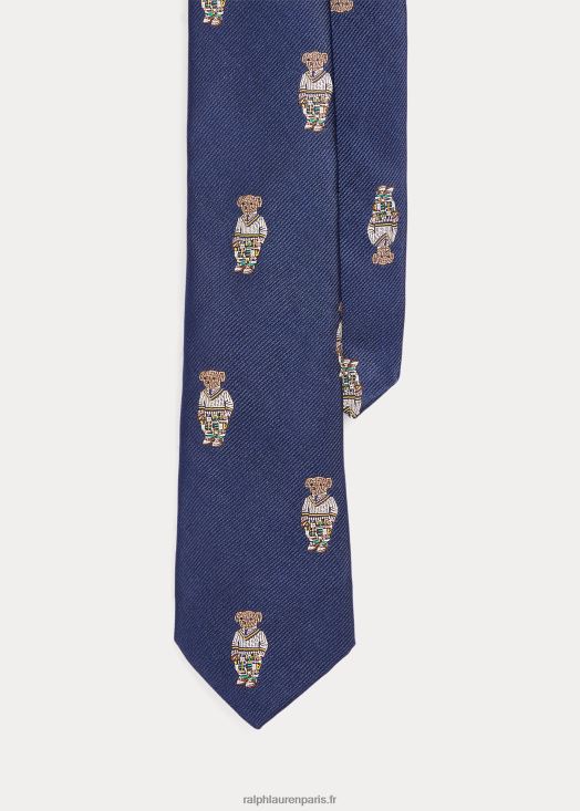 cravate polo bear en soie repp 46T60T5838 enfants Ralph Lauren marine