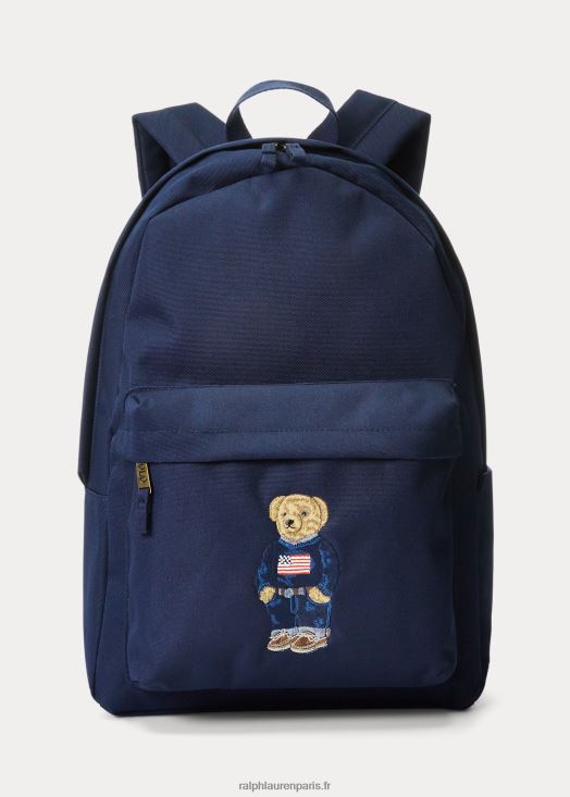 sac à dos en toile polo bear 46T60T9832 enfants Ralph Lauren marine de newport