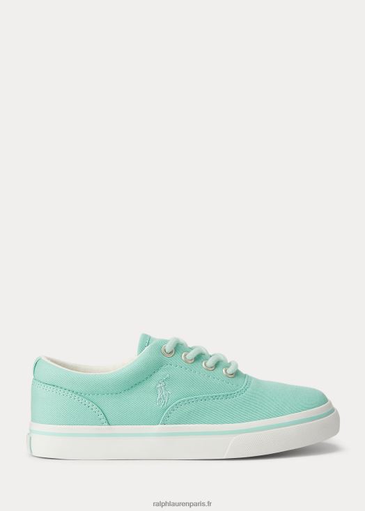 baskets en sergé de coton keaton 46T60T6375 enfants Ralph Lauren menthe