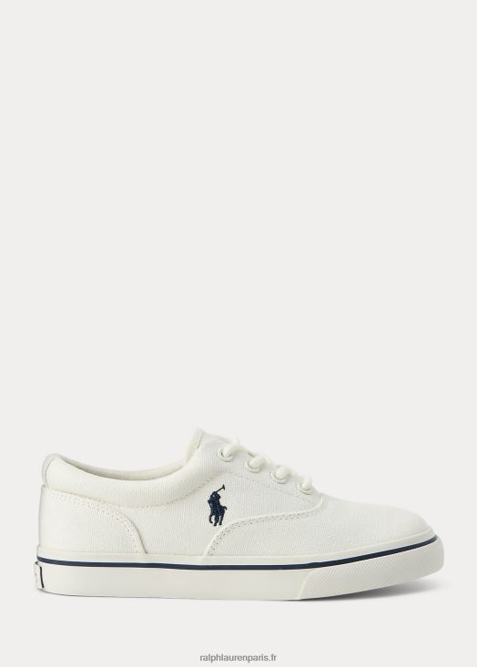 baskets en toile keaton 46T60T7276 enfants Ralph Lauren crème de parchemin