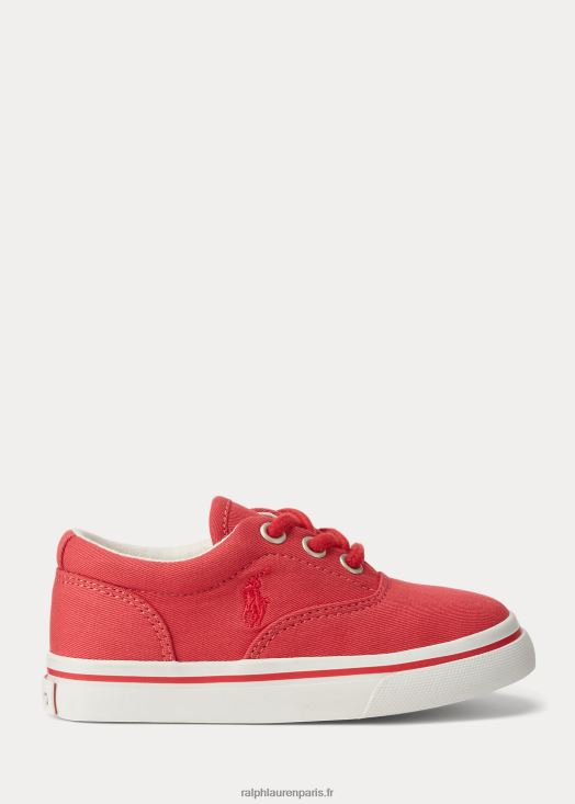 baskets ps en sergé de coton keaton 46T60T6342 enfants Ralph Lauren lavage au piment