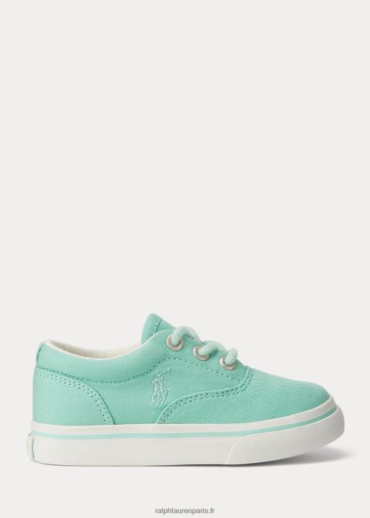 baskets ps en sergé de coton keaton 46T60T6343 enfants Ralph Lauren menthe