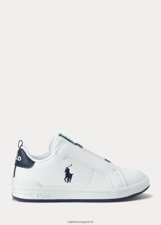 espadrilles à enfiler Heritage Court II 46T60T6336 enfants Ralph Lauren blanc
