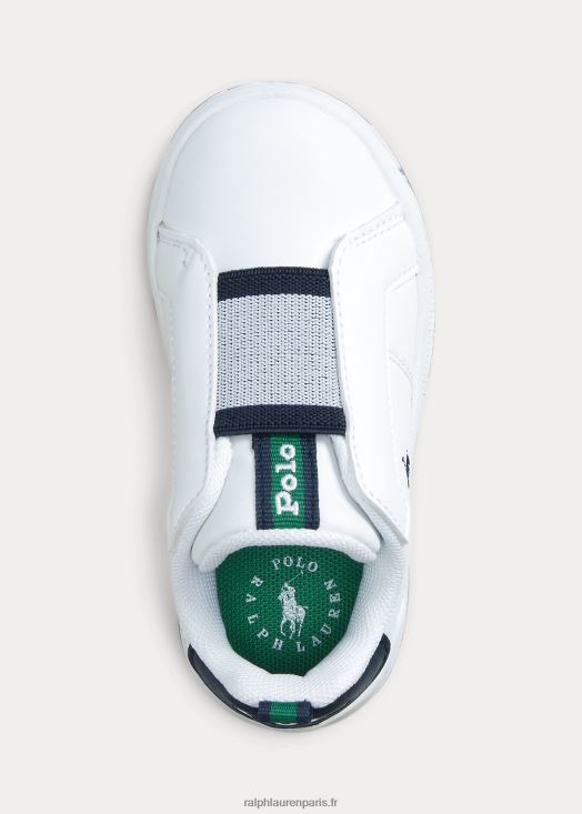 espadrilles à enfiler Heritage Court II 46T60T6336 enfants Ralph Lauren blanc