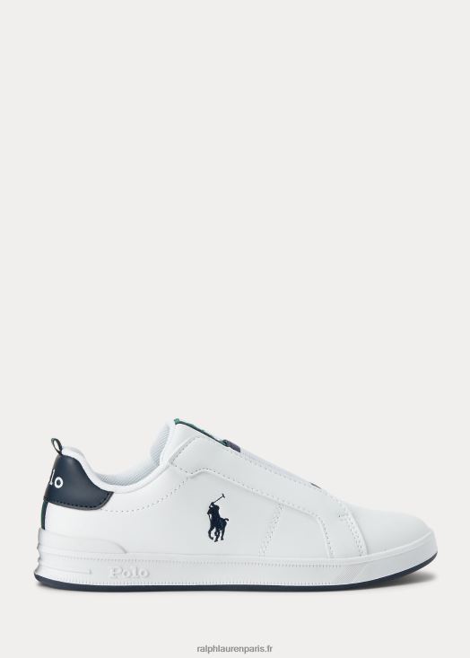 espadrilles à enfiler Heritage Court II 46T60T6366 enfants Ralph Lauren blanc