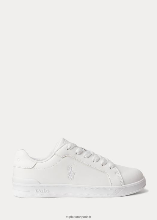 sneaker Heritage Court II en similicuir 46T60T6365 enfants Ralph Lauren blanc