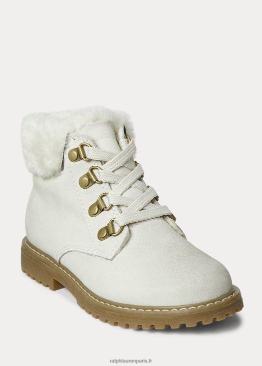 botte en daim imitation shearling burnley 46T60T7654 enfants Ralph Lauren daim crème