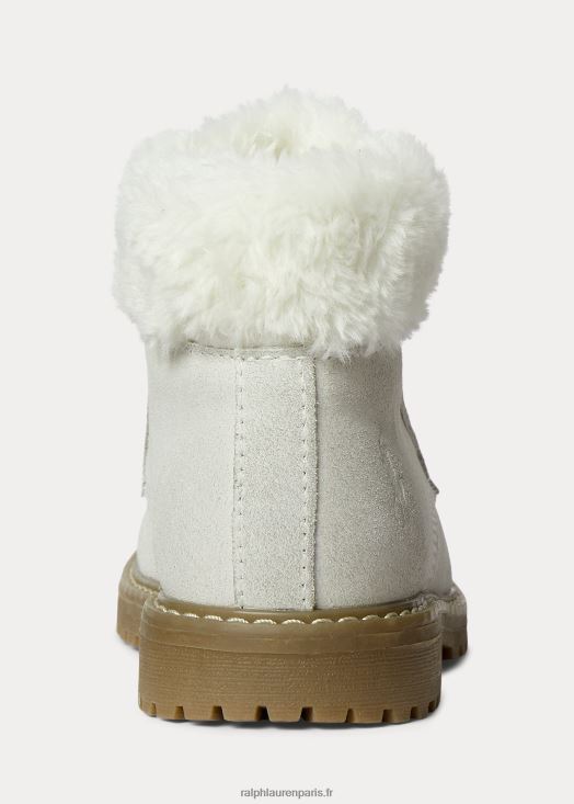 botte en daim imitation shearling burnley 46T60T7654 enfants Ralph Lauren daim crème