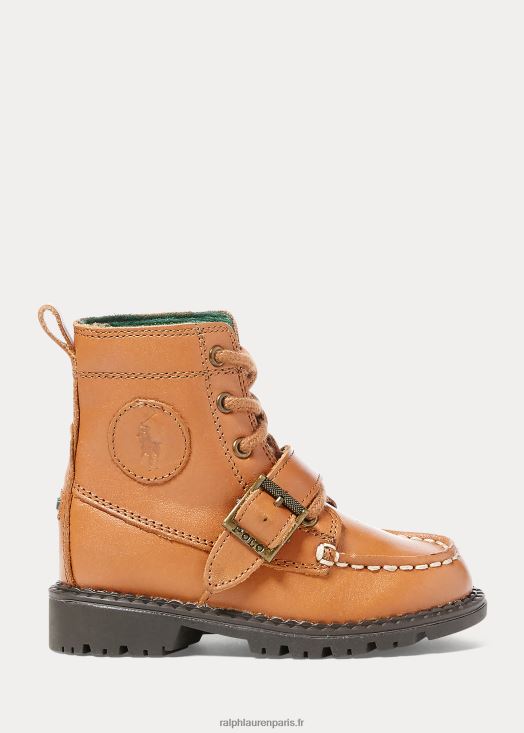 bottes ranger hi ii en cuir 46T60T6354 enfants Ralph Lauren cuir bruni beige