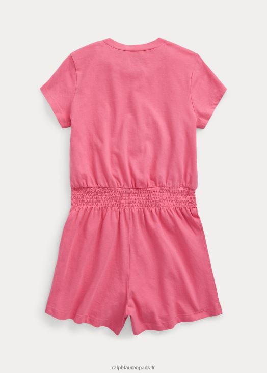 barboteuse en jersey de coton 46T60T7357 enfants Ralph Lauren rose du désert