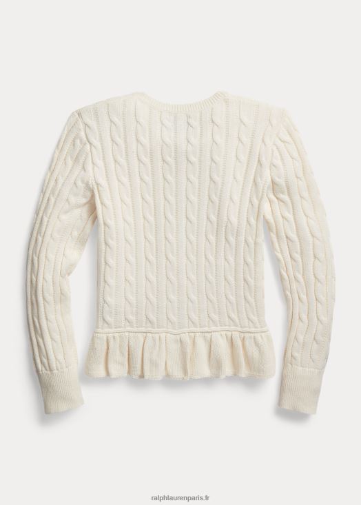 cardigan à basque en coton torsadé 46T60T9999 enfants Ralph Lauren clubhouse crm avec raffiné