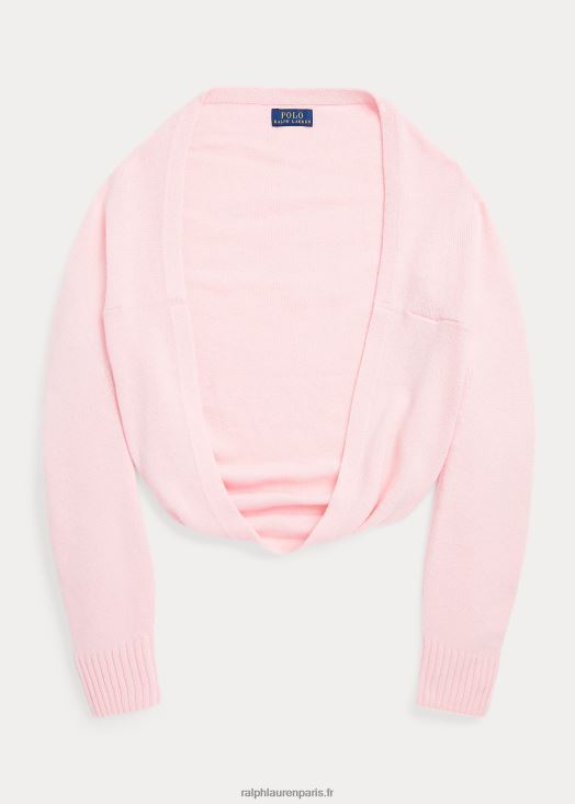 cardigan court à épaules dénudées 46T60T7504 enfants Ralph Lauren sable rose