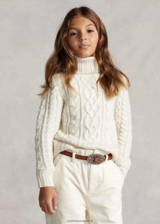 pull à col roulé en laine mélangée aran 46T60T7509 enfants Ralph Lauren