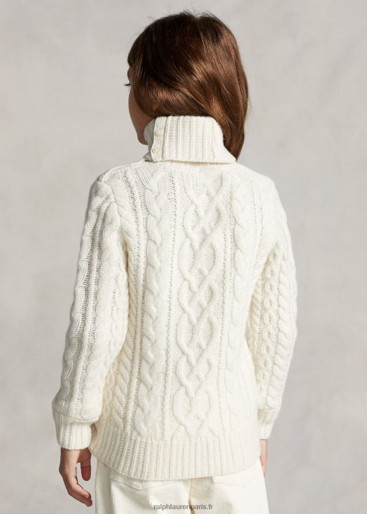 pull à col roulé en laine mélangée aran 46T60T7509 enfants Ralph Lauren