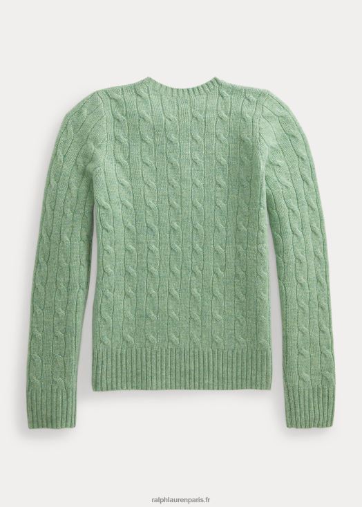 pull en cachemire à torsades 46T60T7197 enfants Ralph Lauren écume de mer