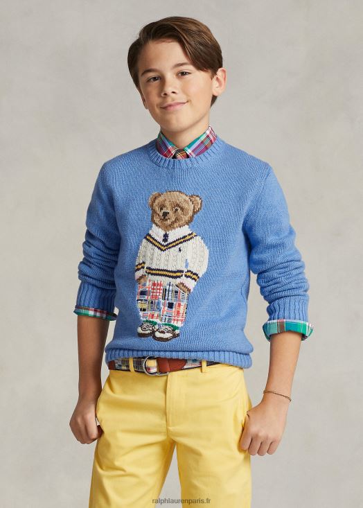 pull en coton polo ours 46T60T5986 enfants Ralph Lauren ours preppy royal doux