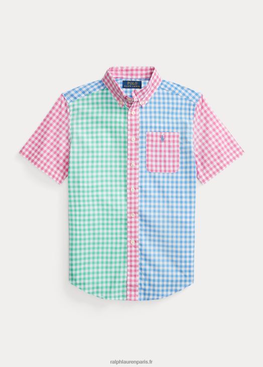 chemise amusante à manches courtes en popeline 46T60T6600 enfants Ralph Lauren chemise amusante