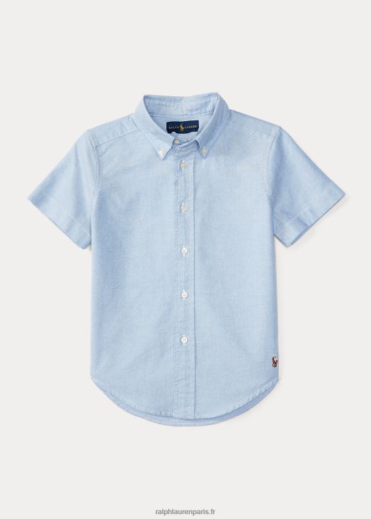 chemise d'uniforme blake oxford à manches courtes 46T60T5867 enfants Ralph Lauren bsr bleu