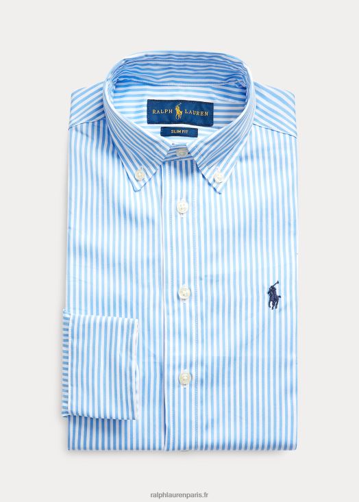 chemise habillée coupe slim en coton à rayures 46T60T5788 enfants Ralph Lauren multi bleu