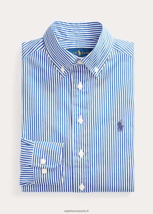 chemise habillée coupe slim en coton à rayures 46T60T6266 enfants Ralph Lauren marine multi