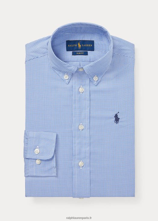 chemise habillée coupe slim en coton vichy 46T60T5817 enfants Ralph Lauren multi bleu