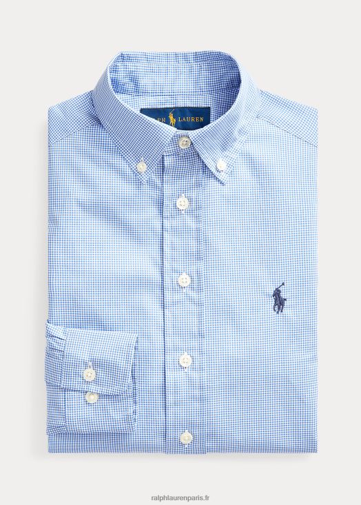 chemise habillée coupe slim en coton vichy 46T60T6072 enfants Ralph Lauren multi bleu