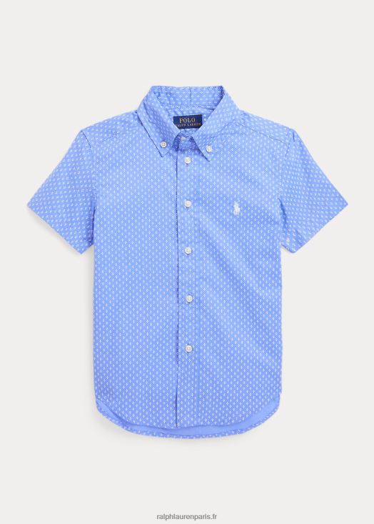 chemise à manches courtes en popeline géométrique 46T60T6523 enfants Ralph Lauren