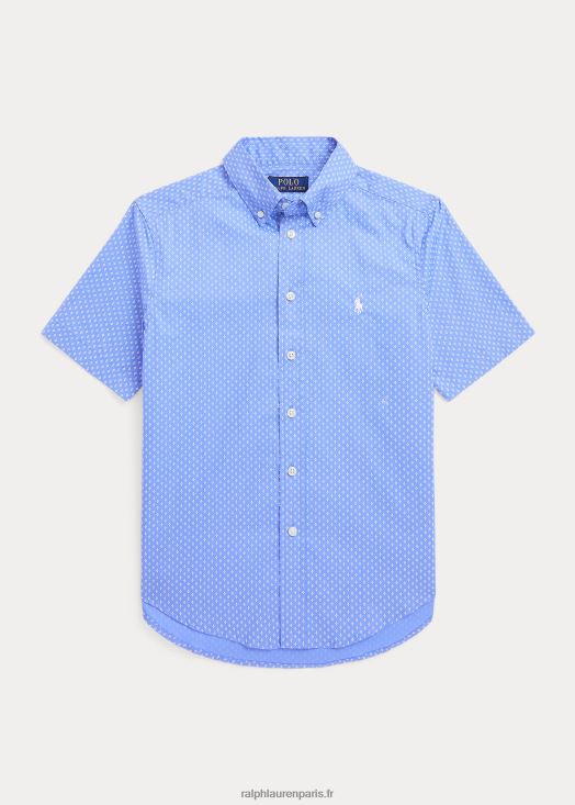 chemise à manches courtes en popeline géométrique 46T60T6662 enfants Ralph Lauren prop géo