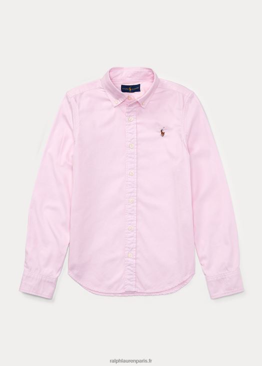 chemise oxford en coton 46T60T7249 enfants Ralph Lauren déco rose