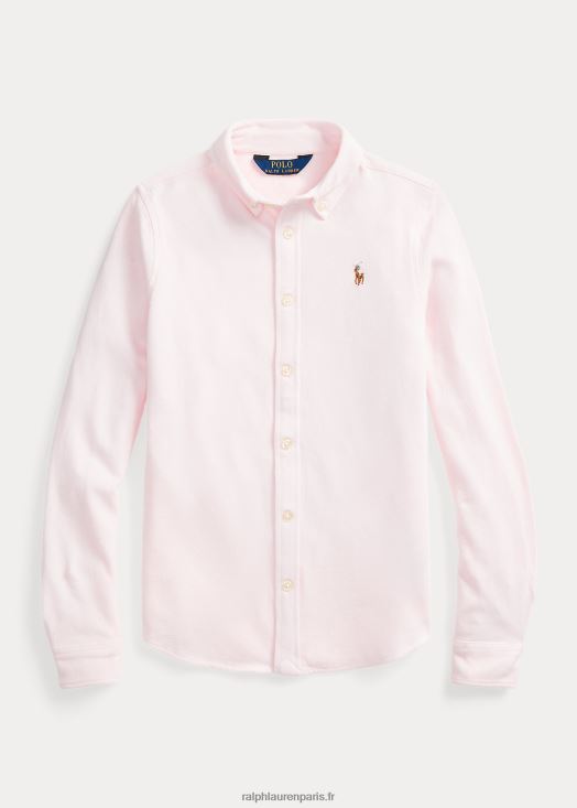 chemise oxford en maille 46T60T7551 enfants Ralph Lauren déco rose