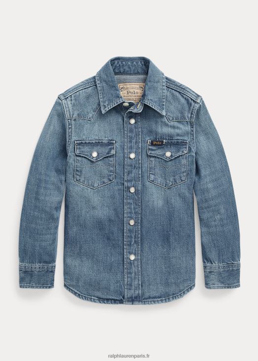 chemise western en denim de coton 46T60T5821 enfants Ralph Lauren decker