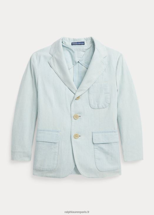 manteau sport en chambray de coton 46T60T5839 enfants Ralph Lauren chambray