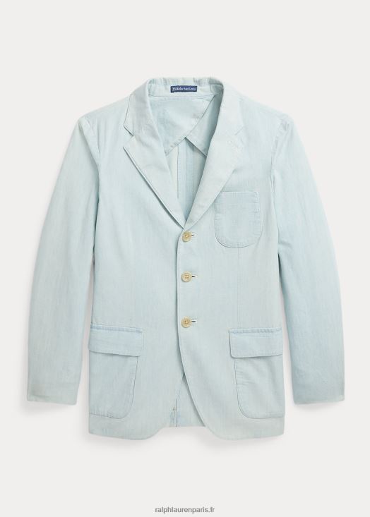 manteau sport en chambray de coton 46T60T6187 enfants Ralph Lauren chambray