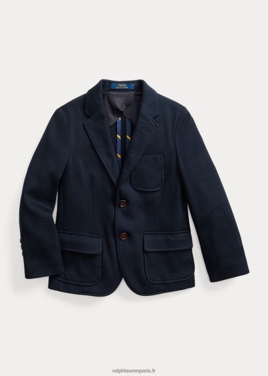 manteau sport en maille de coton 46T60T9805 enfants Ralph Lauren marine rl