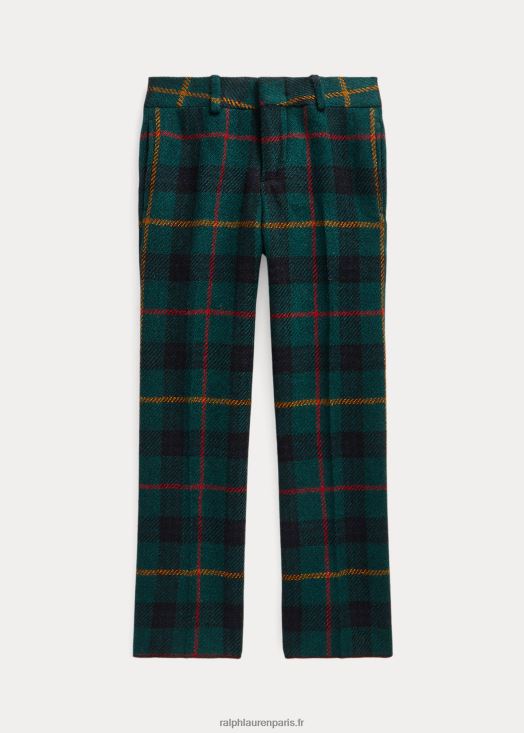 pantalon de costume en laine à carreaux 46T60T5889 enfants Ralph Lauren vert bleu/rouge tellow de