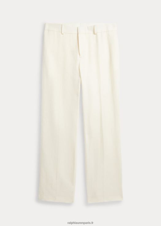 pantalon de costume en lin 46T60T9858 enfants Ralph Lauren crème légère