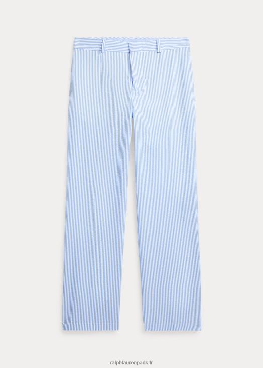 pantalon de costume en seersucker 46T60T6190 enfants Ralph Lauren bleu blanc