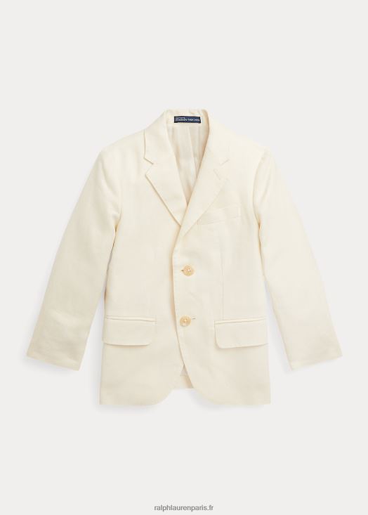 veste de costume polo en lin 46T60T5811 enfants Ralph Lauren crème légère