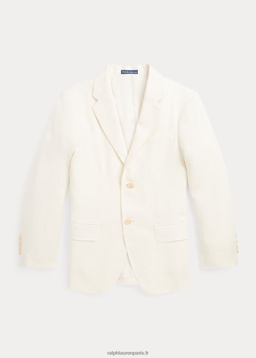 veste de costume polo en lin 46T60T9844 enfants Ralph Lauren crème légère