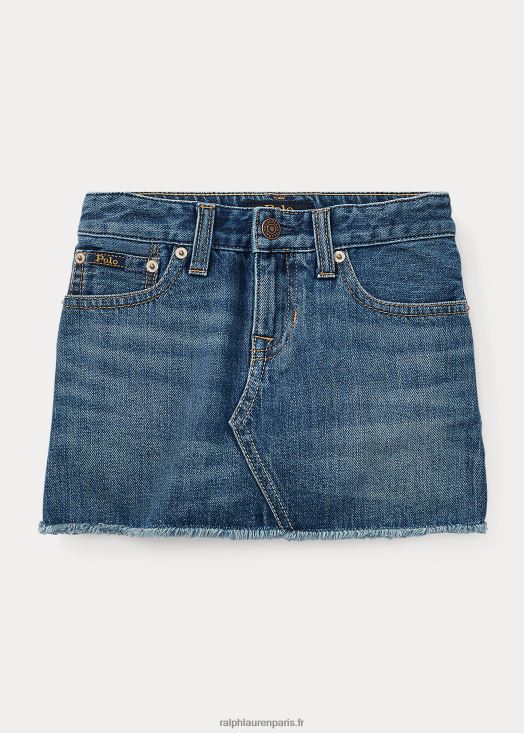jupe en denim de coton effiloché 46T60T6727 enfants Ralph Lauren lavage des balles