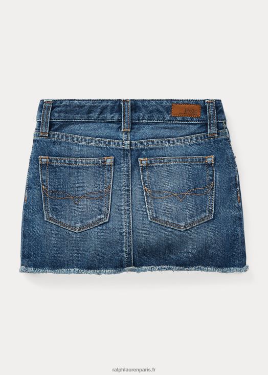 jupe en denim de coton effiloché 46T60T6727 enfants Ralph Lauren lavage des balles