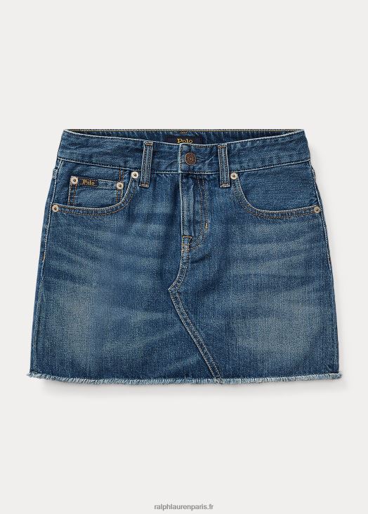 jupe en denim de coton effiloché 46T60T7178 enfants Ralph Lauren lavage des balles