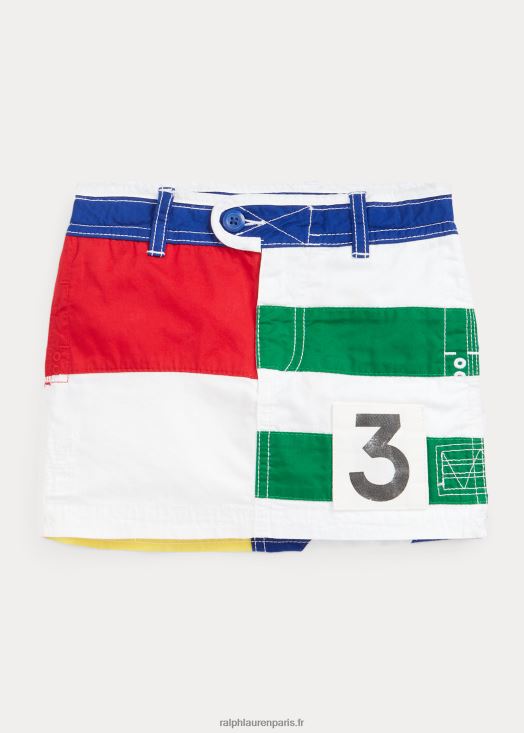 jupe en sergé de coton colour-block 46T60T6860 enfants Ralph Lauren multi