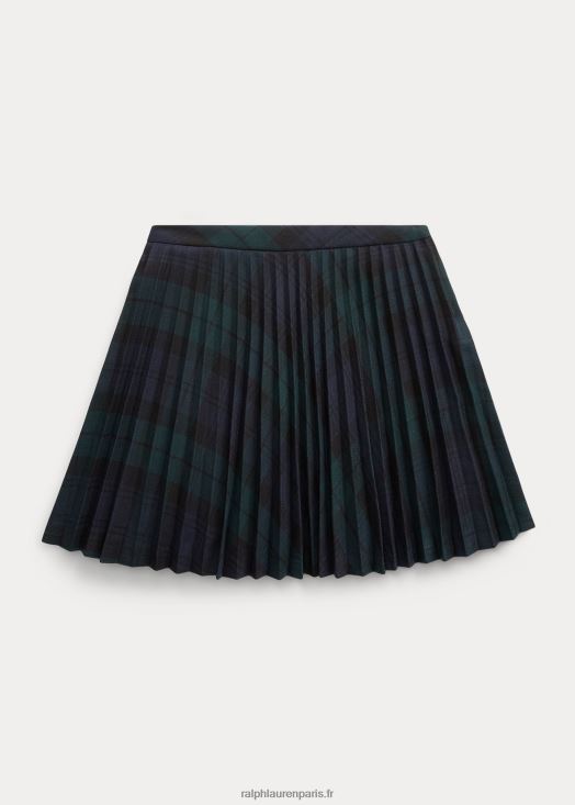 jupe plissée à carreaux tartan 46T60T6890 enfants Ralph Lauren tartan de la montre noire