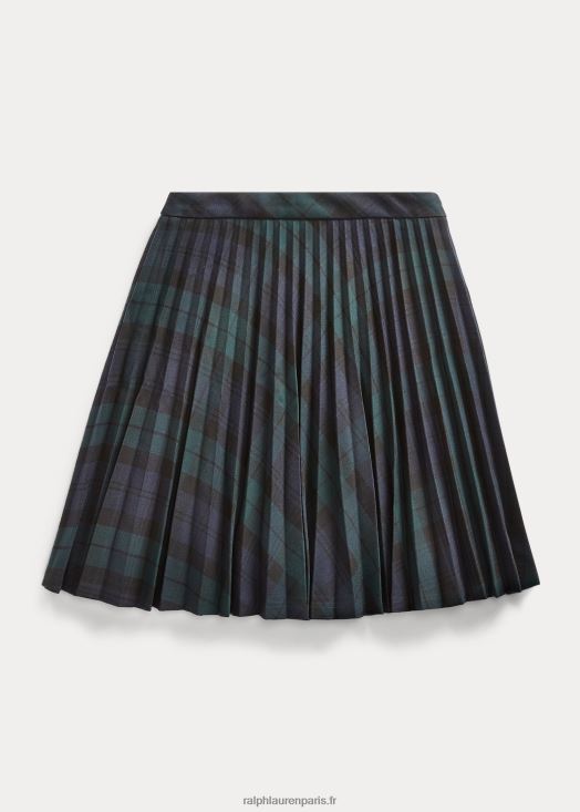jupe plissée en sergé tartan 46T60T7189 enfants Ralph Lauren tartan de la montre noire